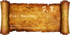 Fall Nadinka névjegykártya